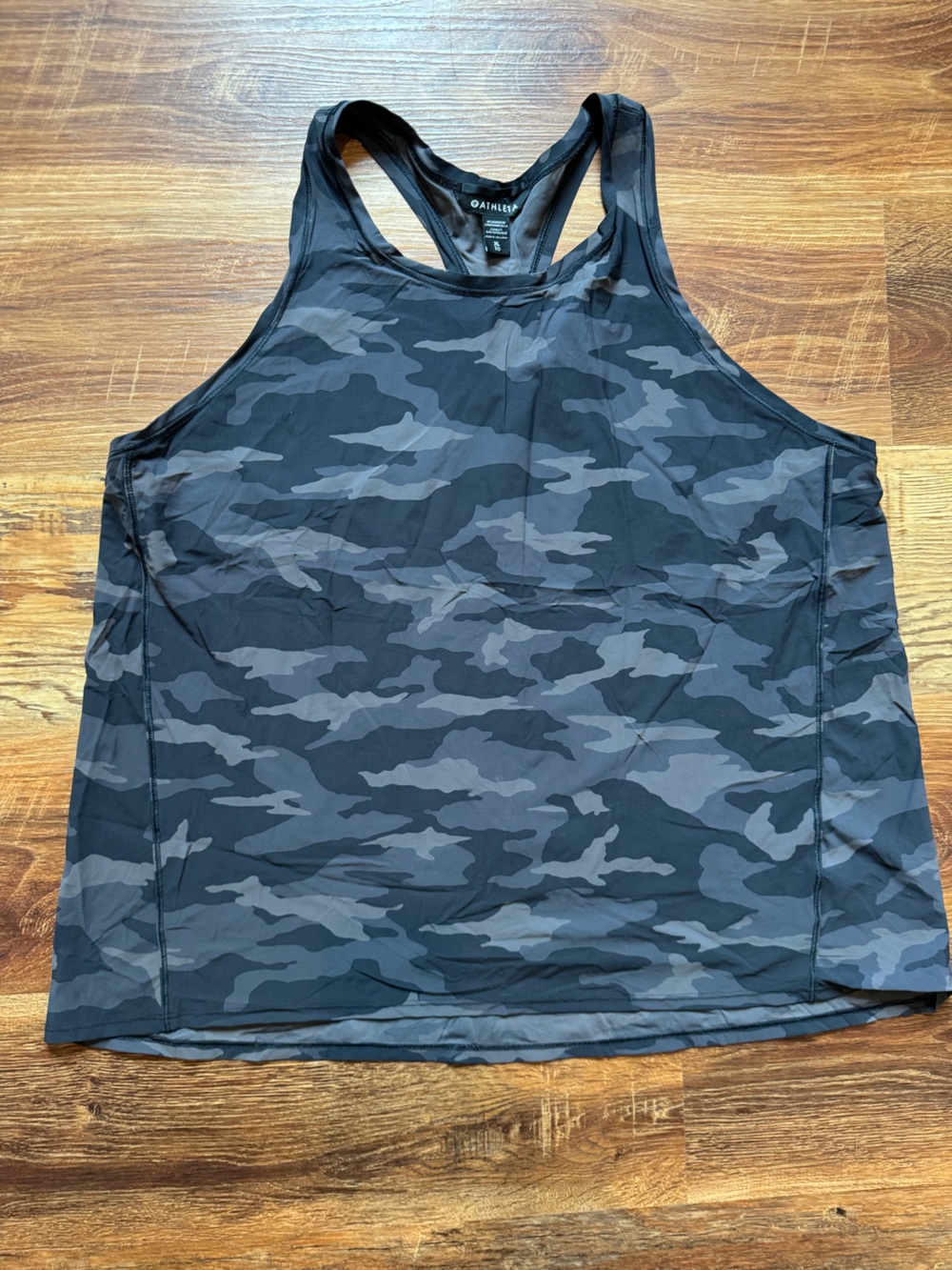 Athleta Black and Gray Camo Tank
